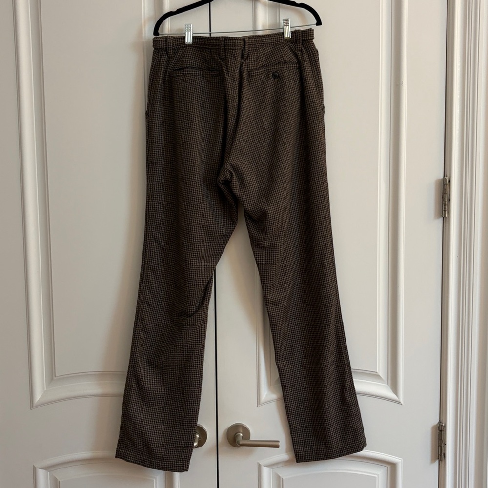 Corridor Brown Houndstooth Wool Pants - Picture 4 of 10